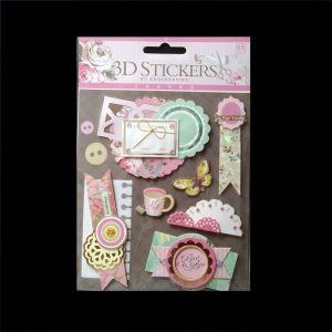 Retro Style 3D Stickers - Best Wishes For You