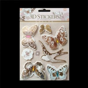 Retro Style 3D Stickers - Vintage Butterfly
