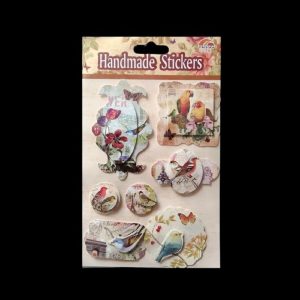 Handmade Stickers - Mixed Colour Birds