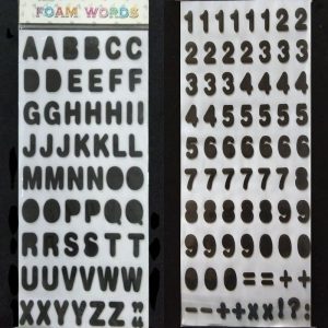 Foam Stickers Alphabets And Numbers - Black
