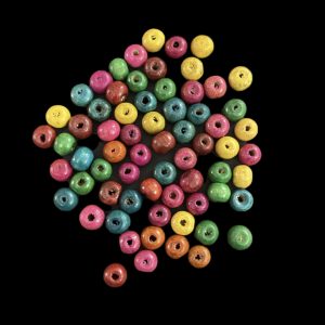 Mixed Colour Round Shape Wooden Beads 6 mm