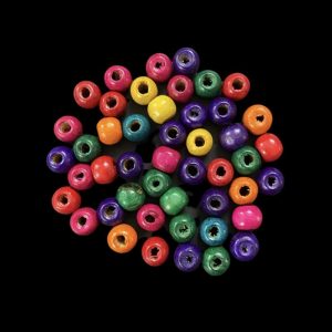 Mixed Colour Round Shape Wooden Beads 10 mm