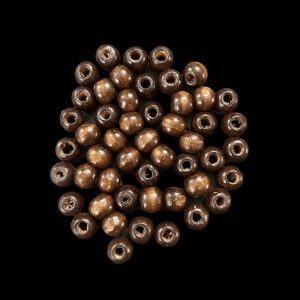 Dark Brown Round Wooden Beads - 8 mm