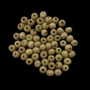 Natural Round Wooden Beads - 6 mm