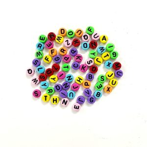 Acrylic Round Alphabet - Multi Colour