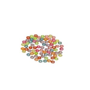 Acrylic Round Transparent Alphabet Beads - Multi Colour
