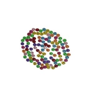 Acrylic Round Heart Design - Multi Colour