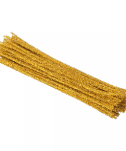 Glitter Chenille Stems or Pipe Cleaners - Gold  - Per Pack 10 Pieces