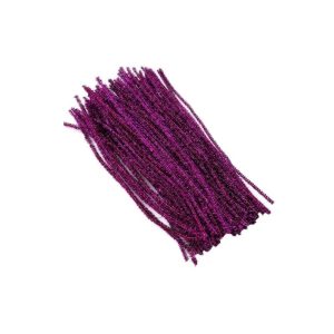Glitter Chenille Stems or Pipe Cleaners - Dark Purple
