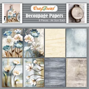 Craftreat Decoupage Paper - Painted Flowers