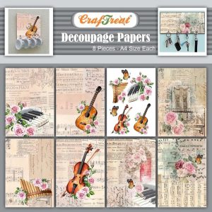 Craftreat Decoupage Paper - Music Speaks