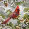 Red Bird Decoupage Napkin