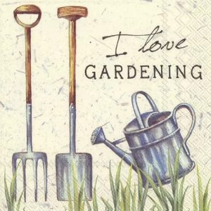 I Love Gardening Decoupage Napkin