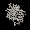 Acrylic Heart Embellishments - White