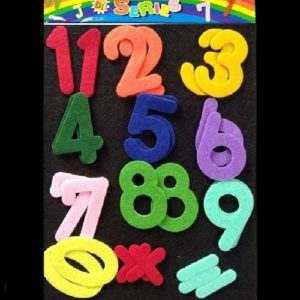Mixed Color Numbers Felt Adhesive Appliques