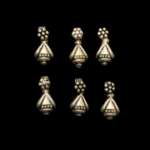 German Silver Diamond Spacer beads