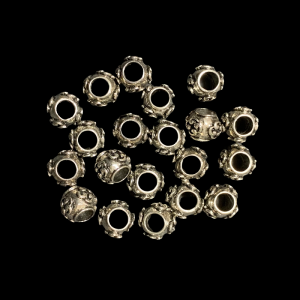 German Silver Round Beads