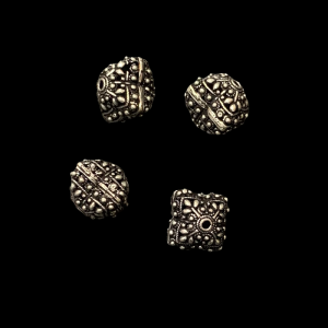 Silver Hexagon Spacer beads