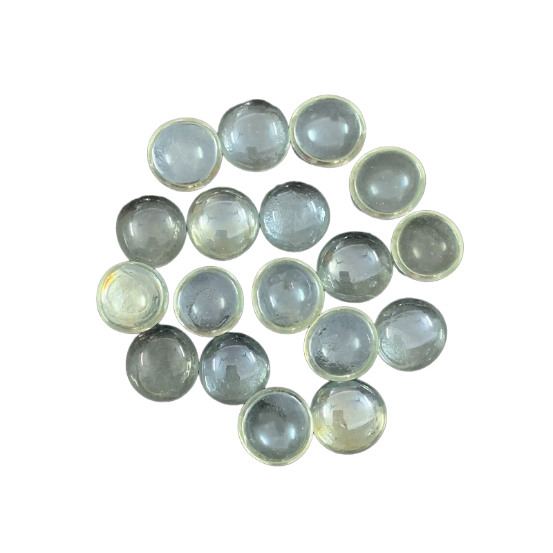 Round Glass Pebbles - White