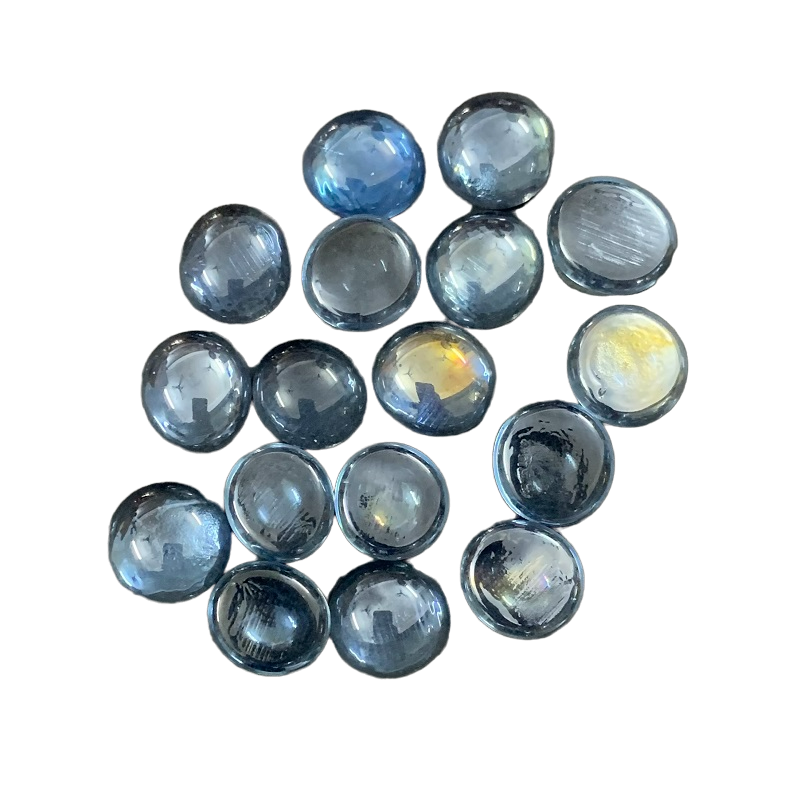 Round Glass Pebbles - Blue