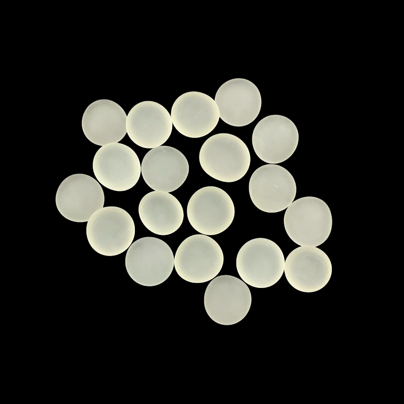 Round Glass Pebbles - White