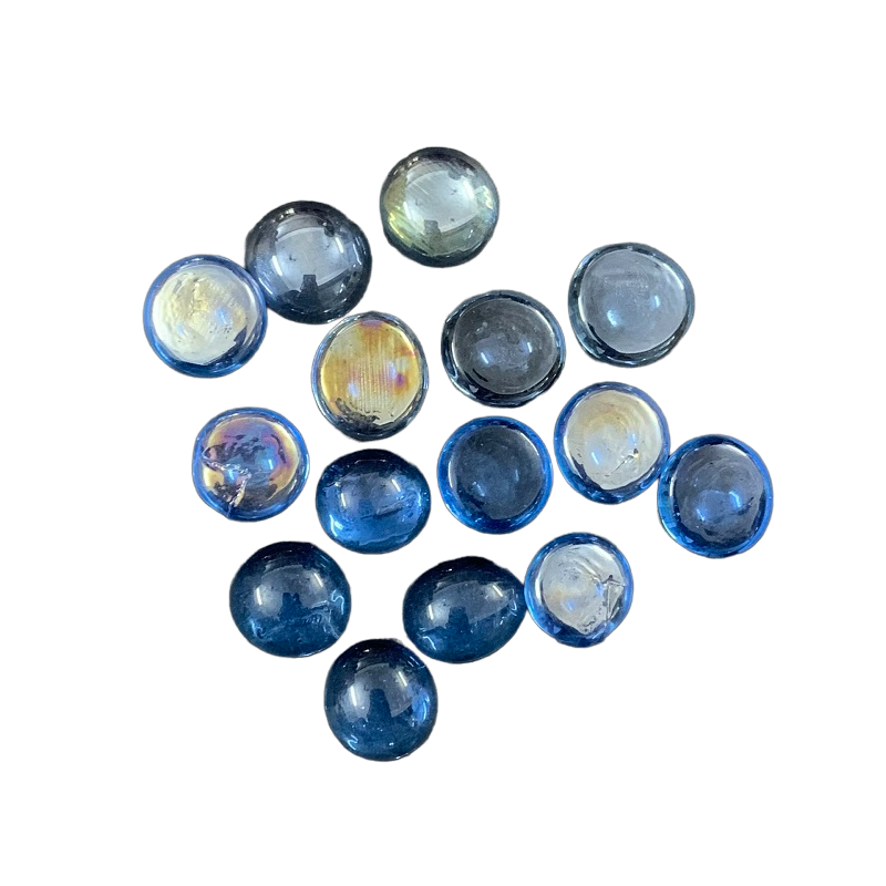Round Glass Pebbles - Royal Blue