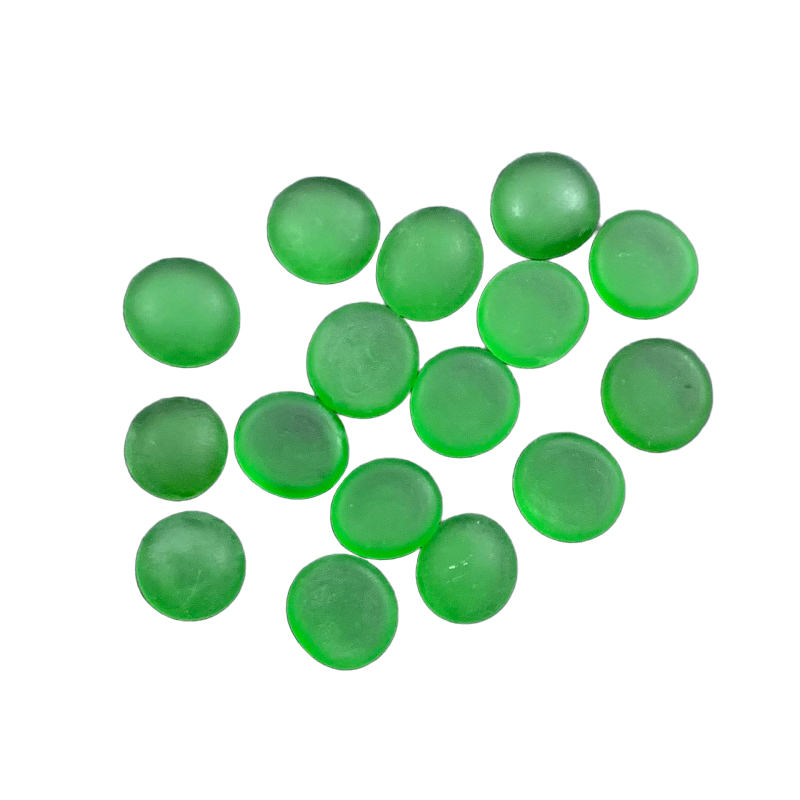 Round Glass Pebbles - Dark Green