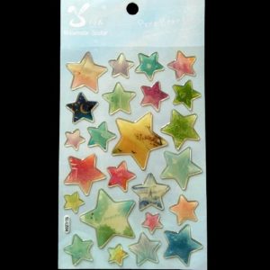 Self Adhesive Water Color Stickers - Star Style 1