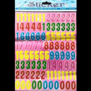 Self Adhesive Stickers - Numbers Style 1