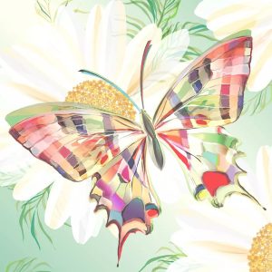 Colourful Butterfly Decoupage Napkin