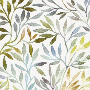 Willow Leaves Decoupage Napkin