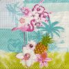 Flamingo With Pineapple Decoupage Napkin