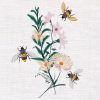 Floral Bees Decoupage Napkin