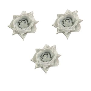 Fabric Rose Flower - Grey