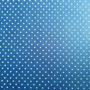 Blue Felt Sheet With White Dots