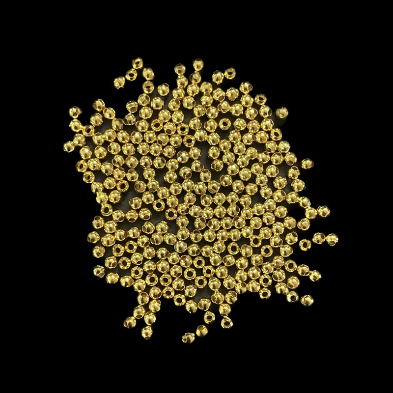 Gold Round beads - 2 MM