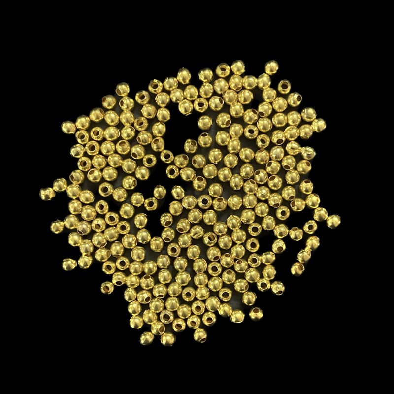Gold Round beads - 3 MM