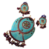 Meenakari Pendant And Earrings Set