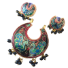 Meenakari Pendant And Earrings Set