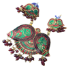 Meenakari Pendant And Earrings Set