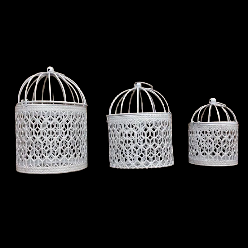 White Metal Bird Cage