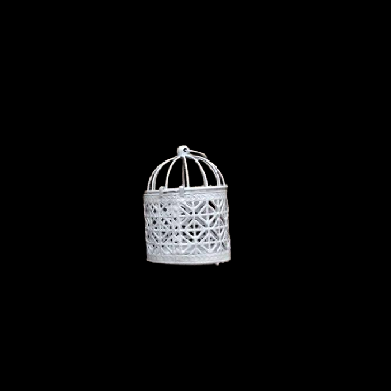 White Metal Bird Cage - Small