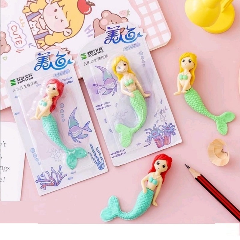 Super Cute Mermaid 3D Erasers