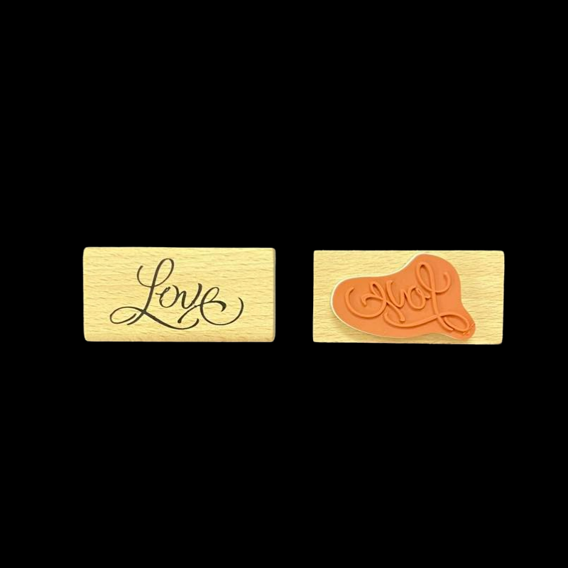 Wood Mounted Stamp - Love