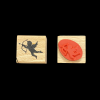 Wood Mounted Stamp - Left Angel Cupid