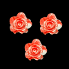 Foam Rose Flowers - Peach With White
