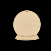Snow Globe MDF Christmas Ornament