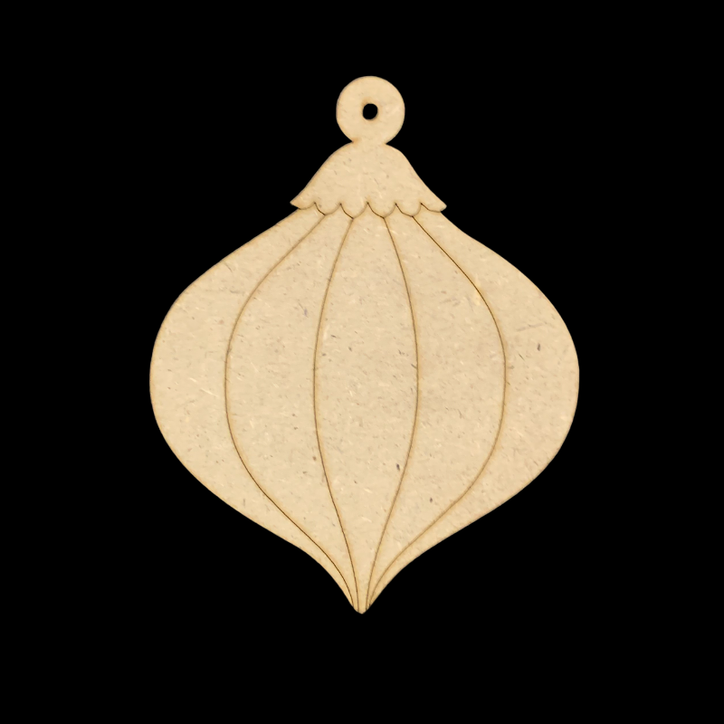 Pre-Marked MDF Cutout - Christmas Bauble