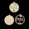 Peace MDF Christmas Ornament