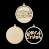 Merry Christmas Style 1 MDF Ornament